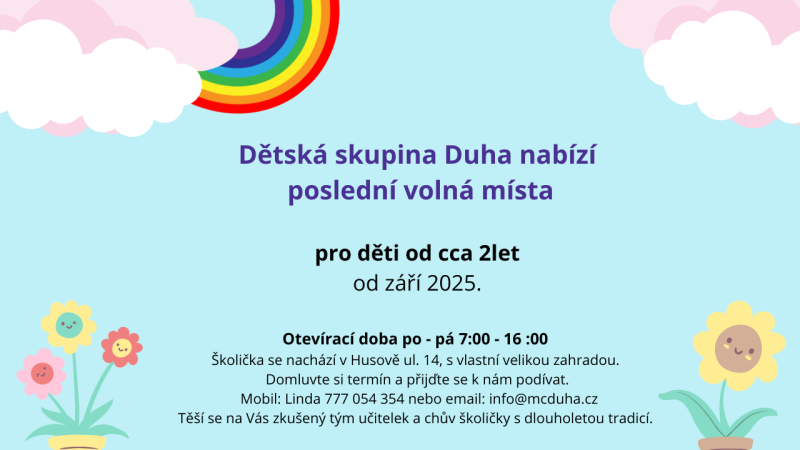 Duha - dětská skupina 2025 Duha - dětská skupina 2025