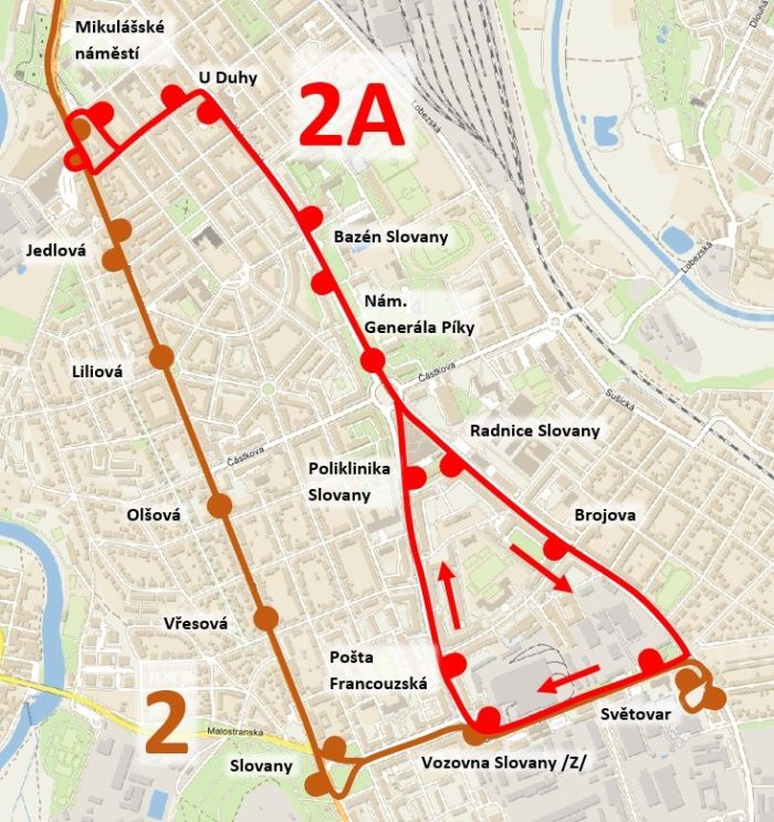 mapa 2, 2A - kaliforňan Koterovská 2024
