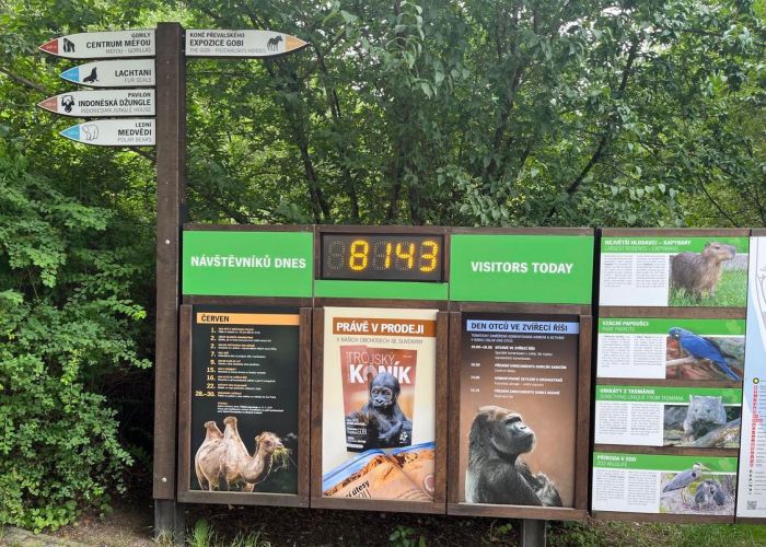 Návštěvnost zoo v 16 hodin