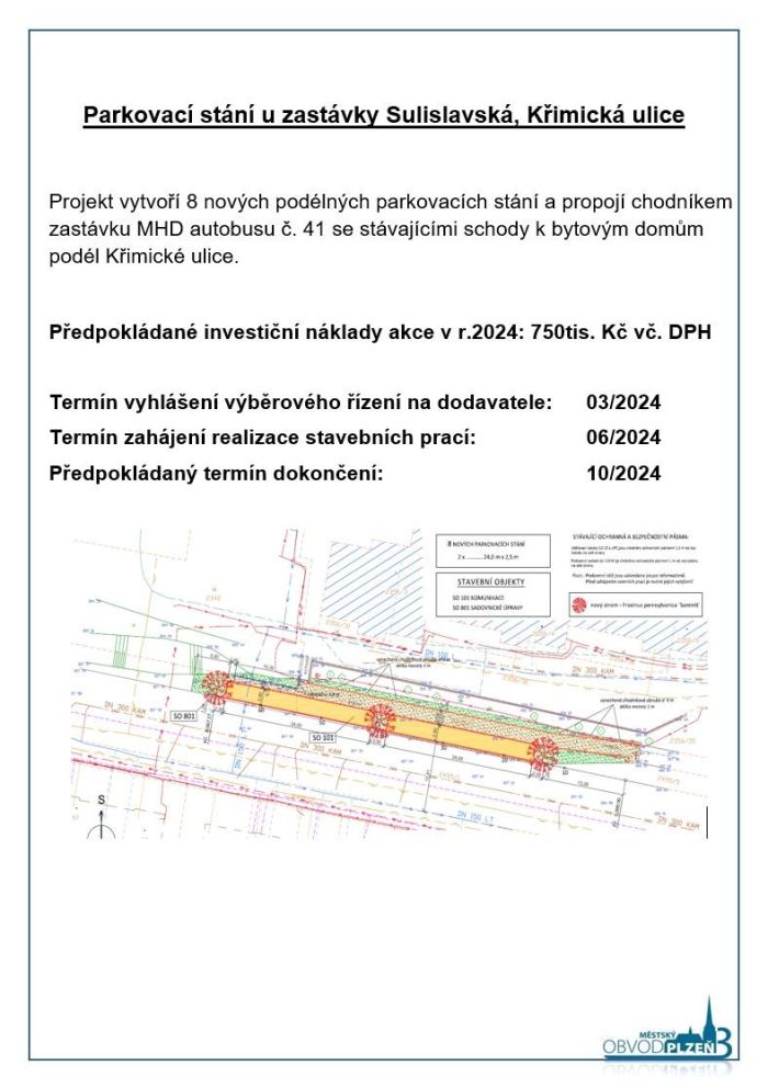 Parkování Sulislavská Křimická Parkování Sulislavská Křimická