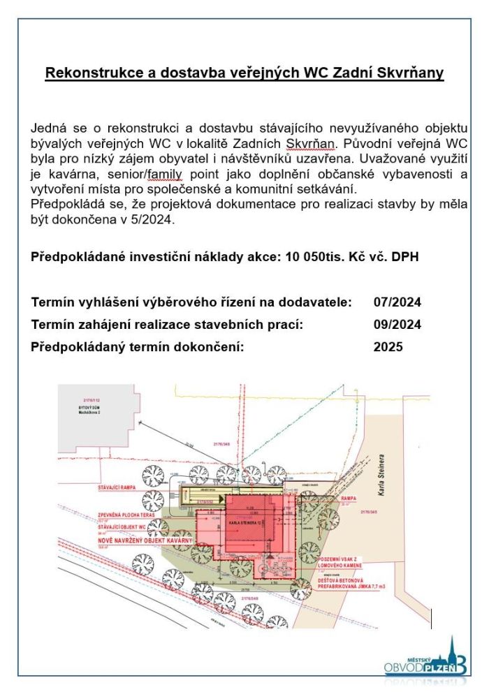 Rekonstrukce a dostavba WC Skvrňany Rekonstrukce a dostavba WC Skvrňany