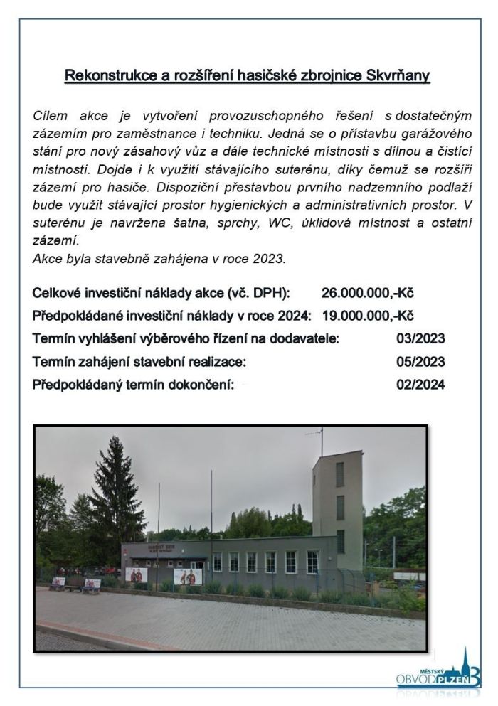 Rekonstrukce has. zbrojnice Skvrňany Rekonstrukce has. zbrojnice Skvrňany