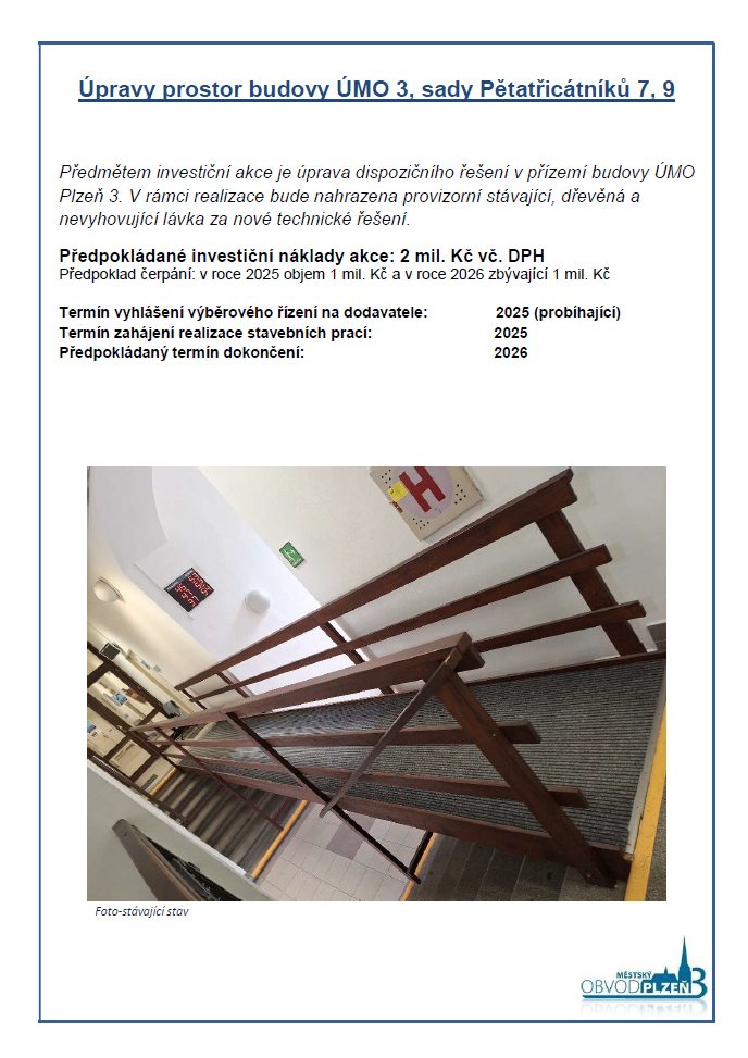 Úpravy prostor ÚMO