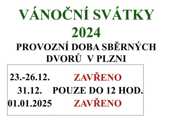 vánoční provozní doba SD