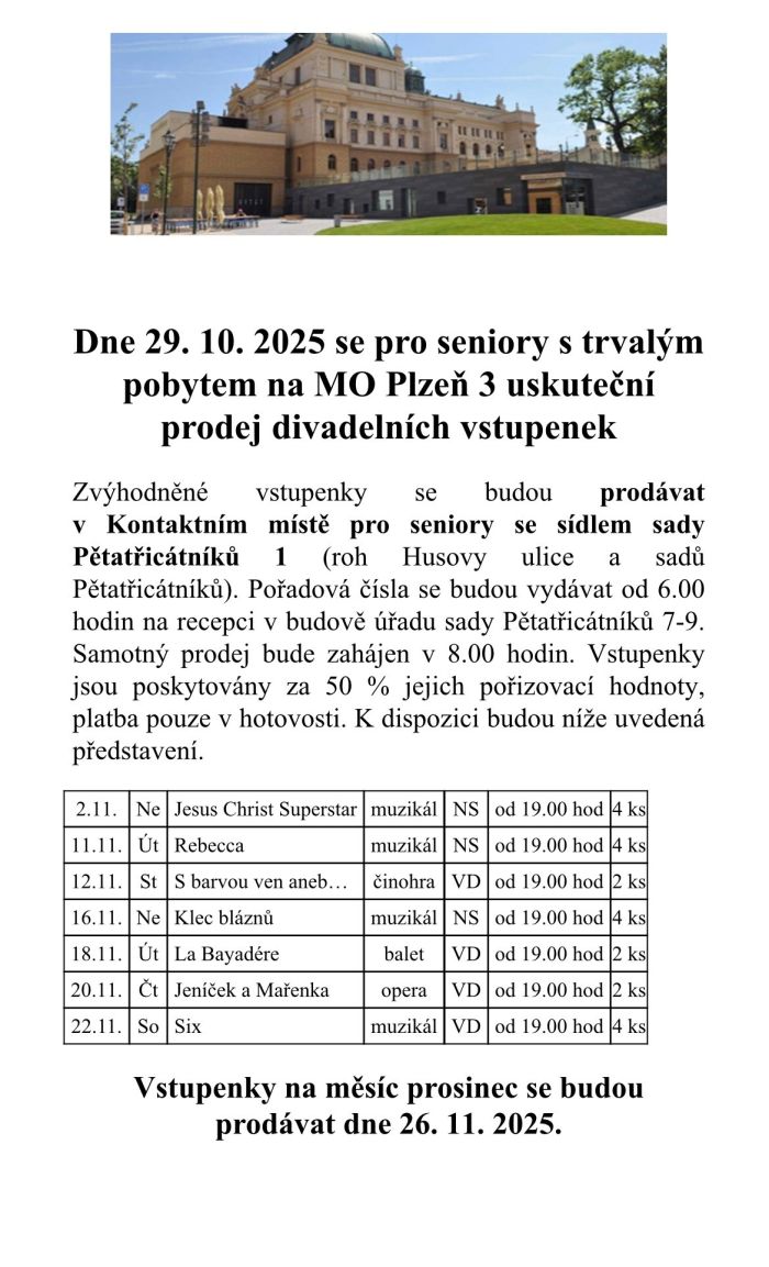 vstupenky listopad