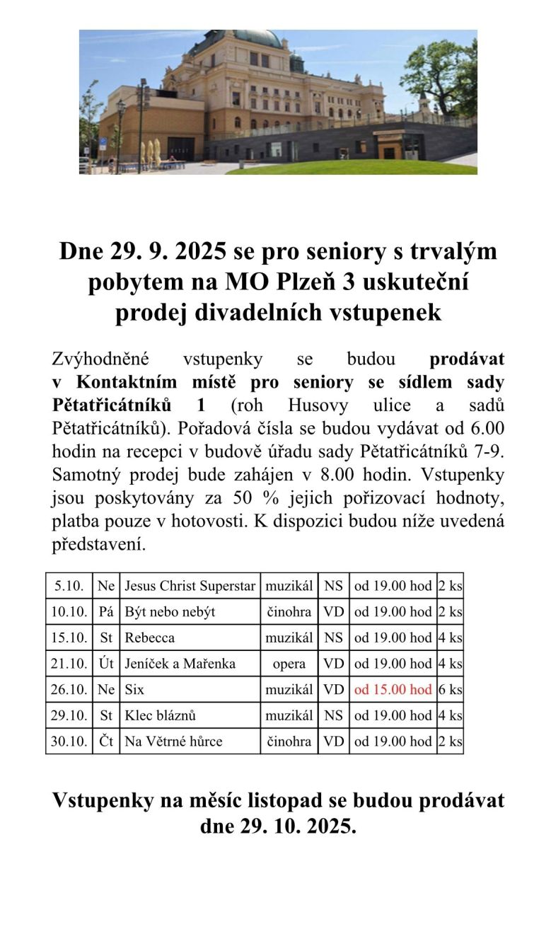 vstupenky říjen 2
