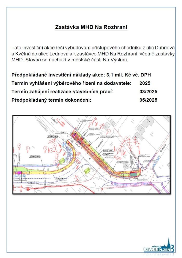 Zastávka MHD Na Rozhraní Zastávka MHD Na Rozhraní